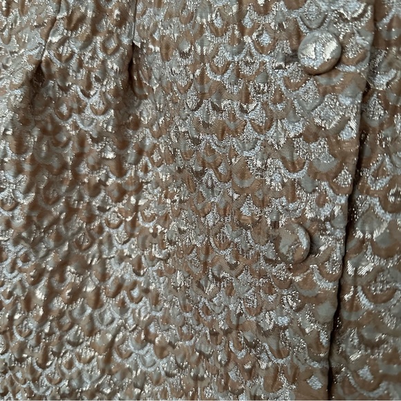 BNWT Sezane Skirt Jupe Tesse Jacquard Ecailles Rose Gold FR 44 US 12 - Picture 7 of 7